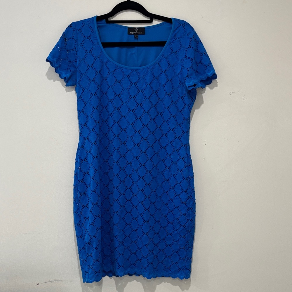 Blue Lace Tight Women Dress